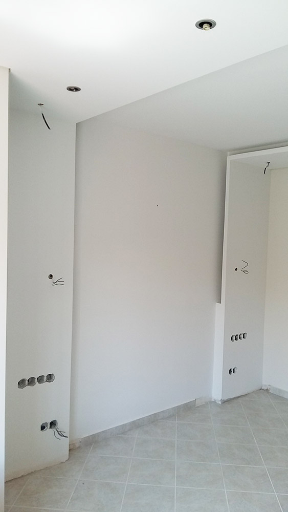 Fase de acabamento da obra